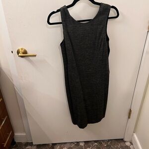 Theory Gray Sleeveless Sheath Dress Scoop Neck